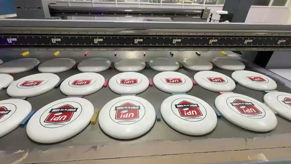 UV printer printing a custom Ultimate disc at Discnovo